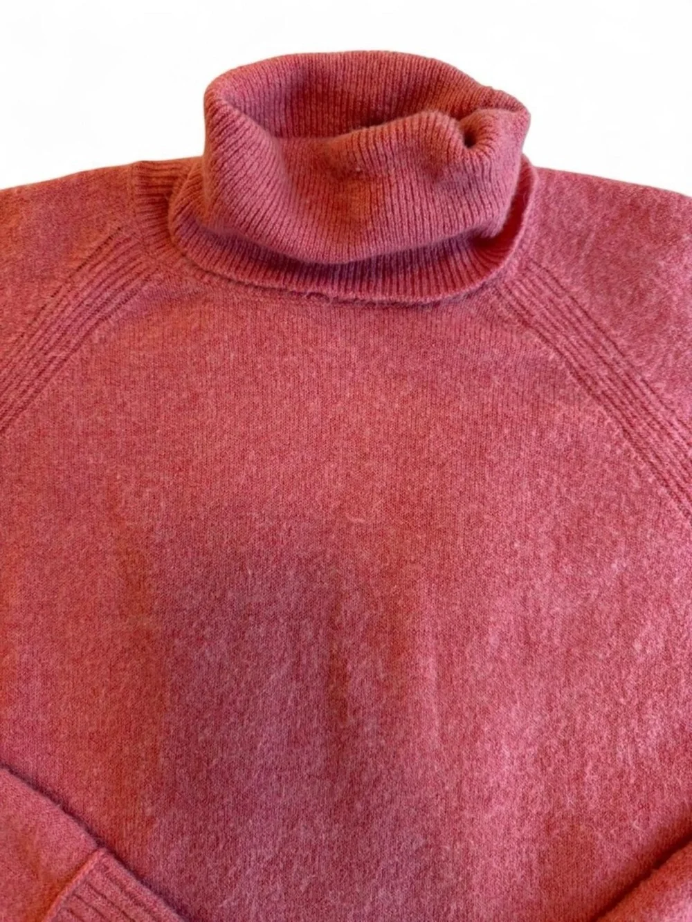 J.Crew Supersoft Turtleneck Sweater Pink Side Slits Large